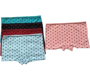 5 Boyshorts Panties Cotton Underwear Womens Ladies Girls Size M L XL F294 - Picture 1 of 6