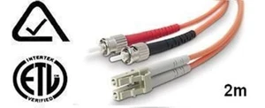Multimode Duplex Fiber Patch Cable 50/125mm, ST-LC - 2m - Picture 1 of 1