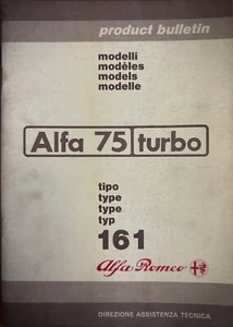 ALFA ROMEO 75 TURBO-Manuale tecnico originale su descrizione tecniche - 1986 - - Foto 1 di 1