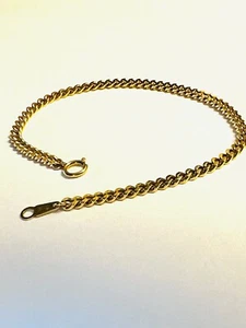 Pulsera de eslabones cubanos de oro amarillo macizo de 18 quilates  - Imagen 1 de 10