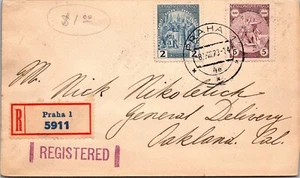 GOLDPATH: CZECHOSLOVAKIA COVER 1929, TO U.S.A. CV738_P20 - Picture 1 of 2