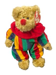 Ty 1993 Attic Treasures PICCADILLY the Clown Bear 7” Jointed 1st Generation PVC