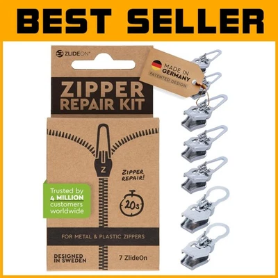 Zipper Pull Replacement Multipack - 7pcs, Silver - Image 1 of 4