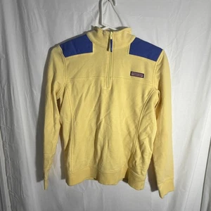 Giacca donna Vineyard Vines collegiale quarto zip giallo e blu taglia S - Foto 1 di 9