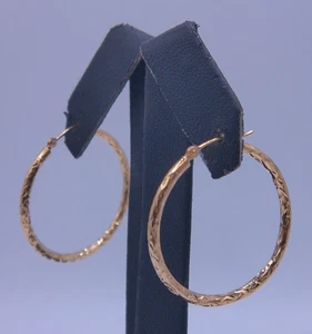 (MA1) 14 Karat Gelbgold 1,1 g Damen Creolen - 1,9 mm - Bild 1 von 8