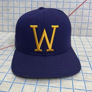 Washington Huskies Purple New Era Pro Model Wool Cap Hat Size 7 1/8 VTG Fitted - Picture 1 of 11