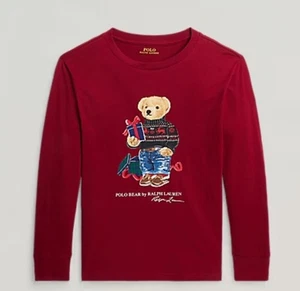 Ralph Lauren Bear Cotton Jersey Tee Kids L (14-16) Polo Bear Graphic New - Picture 1 of 13
