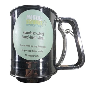 Martha Stewart Everyday Stainless Steel Sifter With Trigger Handle Triple Screen - Picture 1 of 5