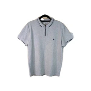 Jack Wills Poloshirt Herren Größe Large Grau 1/4 Reißverschluss Kurzarm Baumwollmischung - Bild 1 von 18