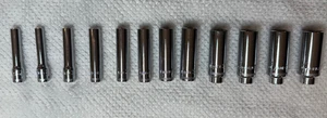 Vintage 12pc MAC Tools 1/4" Drive Deep Metric Socket Set MD6 - 5mm to 15mm - Foto 1 di 15