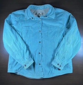 Woolrich Azul Pesado Pana Vellón Forrado Botón a Presión Para Mujer Talla XL Leer - Imagen 1 de 3