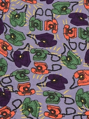 Lularoe TC Leggings- NWOT- Geometric Print- Telephones* Unicorn* Purple, Green - Image 1 of 3