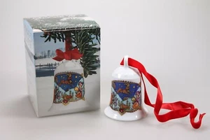 Hutschenreuther Weihnachtsglocke 1979 mit buntem Karton u. a. - Bild 1 von 1