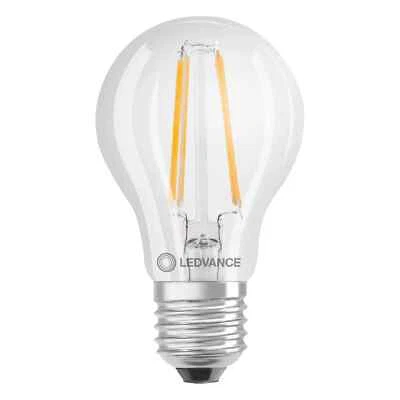 Ledvance Classic 4.8w (40w) LED E27/ES Filament Clear 470lm Dimmable Lightbulb - Image 1 of 4