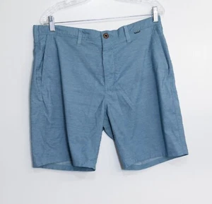 Mens Light Blue Performance Shorts Size 34 With Button Closure & Pockets - Picture 1 of 8
