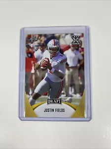 Leaf Draft Rookie Gold Justin Fields #02 Bears RC 2021 - Imagen 1 de 10