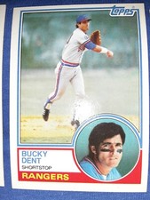 BUCKY DENT 1983 Topps Baseball Card #565 TEXAS RANGERS