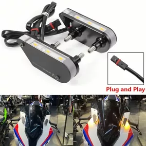 Front LED Turn Signal Kit Mirror Base Off Plates For BMW S1000RR M1000RR 2022 - Picture 1 of 12