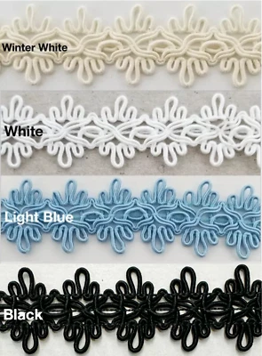 BBTRIMSANDRIBBON 1" Designer Braid Gimp Trim - 12 Continuous Yards - Many Colors! MADE IN USA