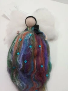 Angel Fairy Christmas tree decoration Fairy Hollow Creations handmade wool - Picture 1 of 3