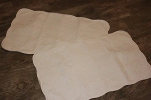 Pair Brand New White Quilted King Size Bed Pillow Shams Scalloped Edge Blantyre - Picture 1 of 4