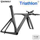 AIRWOLF T1100 Carbon Triathlon Bike Frame TT Aero Road Bicycle Disc Brake
