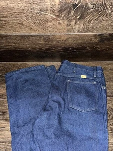 Vintage Rustler Jeans Men’s Size 40x34 Dark Blue Pants Western Cowboy USA Made - Picture 1 of 9