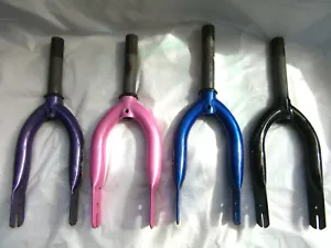 12" Kids Bike RIGID FORKS, 1" x 132mm Threaded Stem, caliper brake, 8mm axle dia - Picture 1 of 6