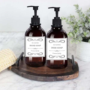 Contenedor de gel champú botella loción dispensador de jabón de manos recargable de 500 ml - Imagen 1 de 18