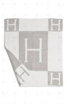 Letter H Cozy Reversible Microfiber Fuzzy CHILDRENS Blanket Throw  - Image 1 of 3