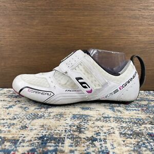 Louis Garneau White Tri X Speed Cycling Shoes Women's Size 40EU, 8.5US Triathlon