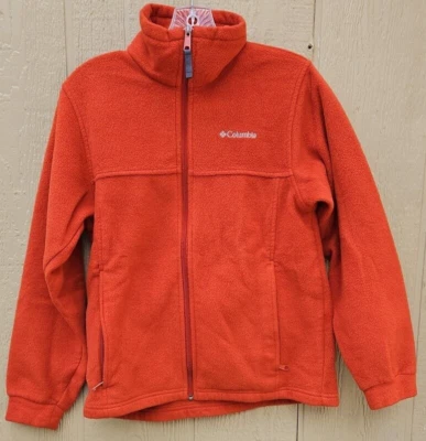 Chaqueta polar Columbia con cremallera completa para niños - talla 14-16 - naranja quemado - envío gratuito Foto 1 de 4