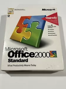Microsoft Windows Office 2000 Standard Upgrade Disk With Box Unused With Key - Picture 1 of 3