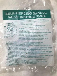 SELF TAPPING SADDLE VALVE FOR 1/4" LINE - Picture 1 of 1