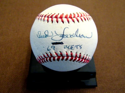 BUD HARRELSON 1969 WSC NEW YORK METS SS SIGNED AUTO VINTAGE OL BASEBALL JSA - Image 1 of 3