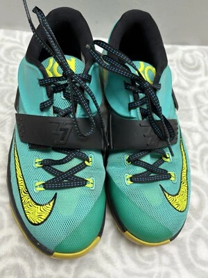 Zapato de Baloncesto NIKE KD 7 VII UPRISING HYPER JADE AZUL VOLT Talla 6Y Juvenil Foto 1 de 4