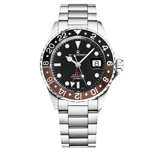 Revue Thommen Men's 'Diver' Black Dial Black and Brown Bezel GMT 17572.2139 - Picture 1 of 7