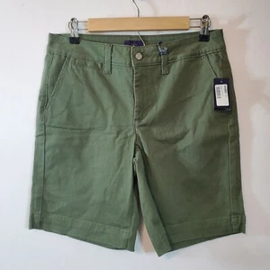 NYDJ Bermuda Shorts olivgrün Größe 6 neu mit Etikett Baumwolle Elasthan - Bild 1 von 9