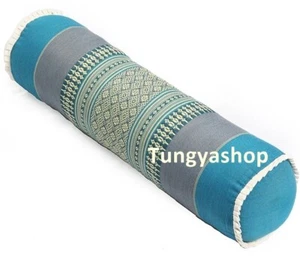 THAI CUSHION SHAPED MASSAGE YOGA CUSHION NECK PILLOW ORGANIC KAPOK100% - Picture 1 of 5