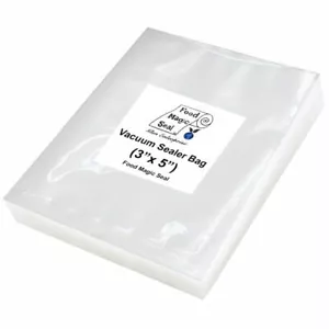 Sacchetti 100-3" x 5" Guarnizione Magica Alimentare per Conservazione Alimenti Sottovuoto Sacchetti Sigillanti! - Foto 1 di 8