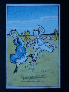 COMIC VERSE Romance Love "THERE WAS A YOUNG CHAPPIE FROM THORN" c1905 Postcard - Picture 1 of 2