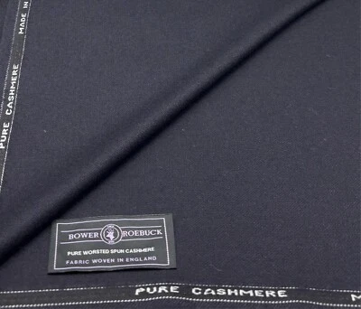 Blue High Twist Cashmere Fabric Suiting Jacketing Fabric 3.50m 1.50m 250g - Image 1 of 4