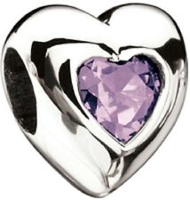 Authentic Littlle Girl/'s Miss Chamilia Silver Heart July CZ Bead 2053-0007  SALE