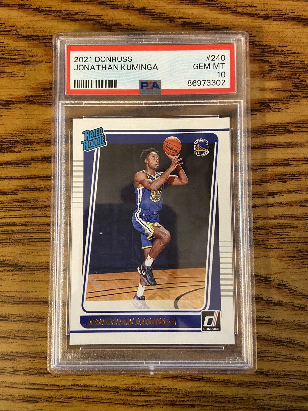 PSA 10 2021 Donruss Jonathan Kuminga #240 Rated Rookie Card