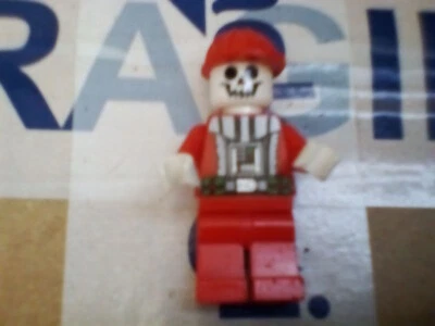 Lego Mini Figura Rojo Alien Cabeza Blanca Foto 1 de 3