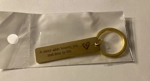 NEW Gold Niece Keychain, Niece Gift, Christmas Gift For Niece - Picture 1 of 4