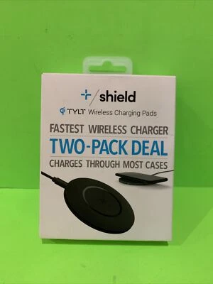 TYLT 10W Qi Shield 2 Pack Slim Fastest Wireless Charging Pads - BNIB) Brand New - Image 1 of 4