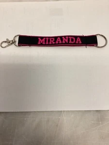 Schlüsselband Ausweis Schlüsselanhänger personalisiert Miranda schwarz - Bild 1 von 1