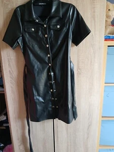 black leather look dress - Picture 1 of 3