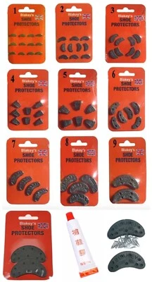Blakey's Segs shoe-protectors Sizes: 1 2 3 4 5 6 7 8 9 & 3R SOLD LOOSE (Cheaper) - Image 1 of 2